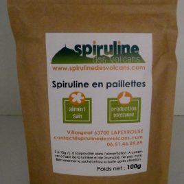 Spiruline en paillettes, 100g