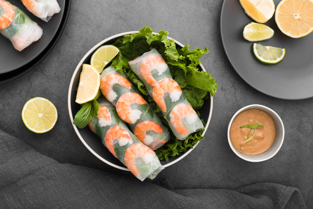 8 Rouleaux de printemps à la Spiruline